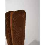 Bottes santiags en cuir suédé