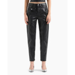 Pantalon 5 poches - noir brillant enveloppé d