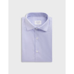 Chemise semi-ajustée infroissable rayée bleue