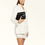 CLASSIC XL ENVELOPE - TESSUTO PAILLETTES+VITELLO CRAQUELE