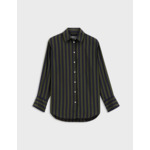 Chemise mathilde oversize en lyocell rayé vert