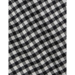 Chemise florian col français avec deux poches en flanelle de coton à carreaux noir