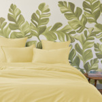 Desforges - Drap housse en satin de coton lavé rose, Palerme