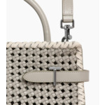 Sac à main moyen modèle Emie en cuir lisse tressé