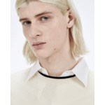 Pull Col Rond Bord Contraste