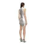 Robe courte en coton métallisé