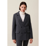 Veste tailleur rayée oversized