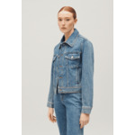 Veste droite jean bleu