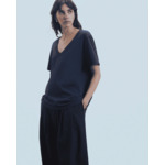 T-shirt Col V Manches Courtes