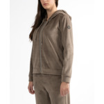 Veste à capuche en velours côtelé