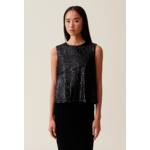 Top à sequins noir