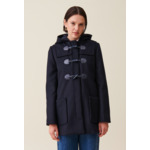 Manteau court capuche bleu marine