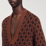 Cardigan jacquard square cross