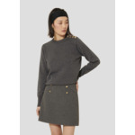 Pull Prunette-Gris Chine en Polyester