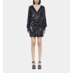 Robe À Sequins Courte Noire Femme