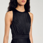 Robe longue plissée