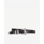 Ceinture Western En Cuir Embossé Croco