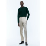 Pantalon ajusté en serge de laine