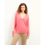 Pull Col V Oversize Bandes