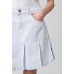 Jupe denim courte à plis