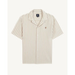 Chemise rose & vertes