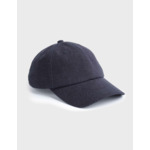 Casquette en toile de viscose et lin marine