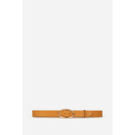 Ceinture à boucle ovale en cuir lisse