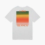 Casablanca T-Shirt Gradient Logo Blanc
