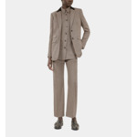 Veste Tailleur Pied De Poule Beige Femme