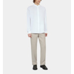 Chemise Blanche En Coton Et Lin Homme