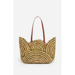 Panier Bicolore En Raphia En 100% Laine Mérinos