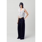 Top dentelle à carreaux