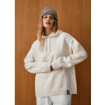 Pull en laine mélangée à capuche