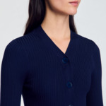 Cardigan en maille côtelée