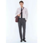 Chemise à rayures en popeline de coton