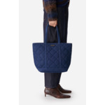 Cabas M En Denim Matelassé Porté Main