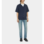 Chemise Bleu Marine Manches Courtes Homme
