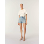 Short en denim à studs