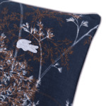 Lacoste - Taie d'oreiller en satin de coton lavé bleu, L Botanic