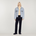 Blouson en denim molletonné