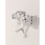 Manchette nœud argentée