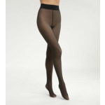 Collant femme opaque et chaud effet transparent Noir Dim Thermo