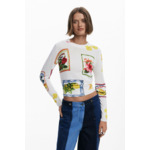 Pull à motifs tropicaux