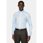 Chemise à Micromotif en Coton Slim Fit