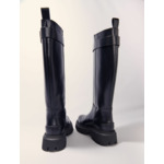 Bottes en cuir à boucle