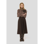 Jupe Jackie-Chocolat en Laine Vierge