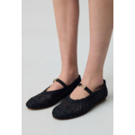 Ballerine tressée cuir