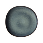 Lave - Assiette plate grise, en grès