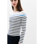 T-shirt lana à rayures