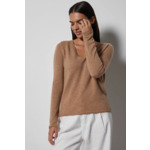 Pull col V Neva CAMEL CHINE 003